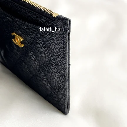 [국내배송] 샤넬 클래식 지퍼 카드 지갑 블랙