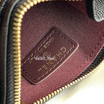 [국내배송] 샤넬 클래식 지퍼 카드 지갑 블랙